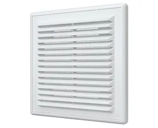 Вытяжная вентиляционная решетка с фланцем Aluvent 160/125K 20х20 White