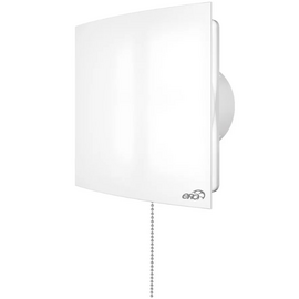Осевой вытяжной вентилятор с обратным клапаном и выключателем ERA Quadro 4C-02 D100 White
