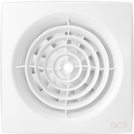 Осевой вытяжной вентилятор с клапаном, датчиком и таймером DICITI AURA 4C MRH D100 White