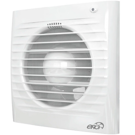 Осевой вытяжной вентилятор с сеткой и датчиком влажности ERA 4S HT D100 White