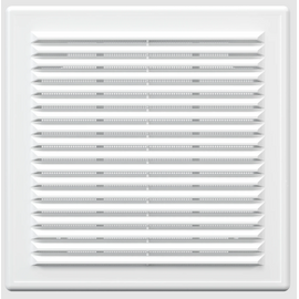 Вытяжная вентиляционная решетка с сеткой и рамкой Era 2121Р 21х21 White