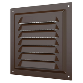 Вытяжная стальная вентиляционная решетка с сеткой Era 1515МЭ 15x15 Brown