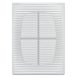 Вытяжная вентиляционная решетка из АБС-пластика с рамкой и сеткой Era 1825П 18х25 White