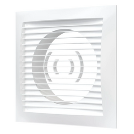 Вытяжная вентиляционная решетка из АБС-пластика с фланцем Era 1717РС12,5Ф 17х17 D125 White