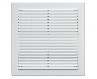 Вытяжная вентиляционная решетка с сеткой и рамкой Era 2525Р 25х25 White