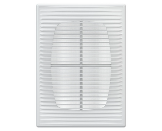 Вытяжная вентиляционная решетка из АБС-пластика с рамкой и сеткой Era 1825П 18х25 White