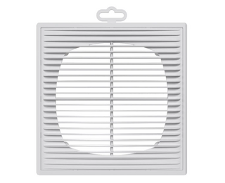Вытяжная вентиляционная решетка из АБС-пластика с рамкой и сеткой Era 2121П 21х21 White