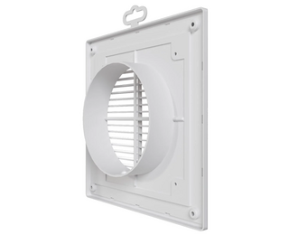 Вытяжная вентиляционная решетка из АБС-пластика с рамкой и фланцем Era 2121П12Ф 21х21 D125 WhiteВытяжная вентиляционная решетка из АБС-пластика с рамкой и фланцем Era 2121П12Ф 21х21 D125 White[image_num]