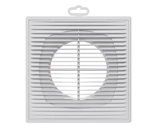Вытяжная вентиляционная решетка из АБС-пластика с рамкой и фланцем Era 2121П12Ф 21х21 D125 WhiteВытяжная вентиляционная решетка из АБС-пластика с рамкой и фланцем Era 2121П12Ф 21х21 D125 White[image_num]