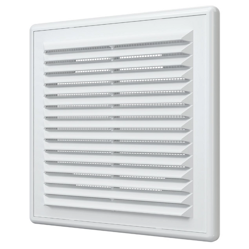 Вытяжная вентиляционная решетка с сеткой Aluvent Econom 1515ES 15x15 White