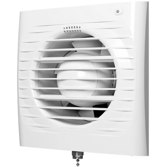 Осевой вытяжной вентилятор с обратным клапаном и шнурком ERA 4C-02 White