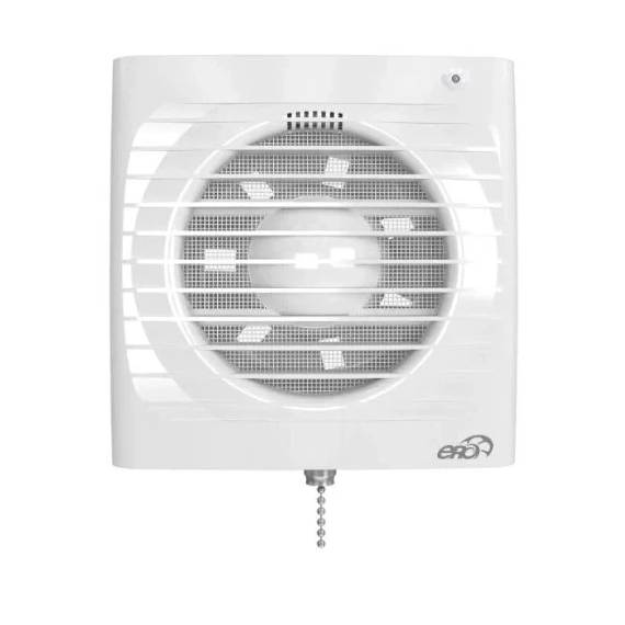 Осевой вытяжной вентилятор с сеткой и шнурком ERA 6S-02 D150 White