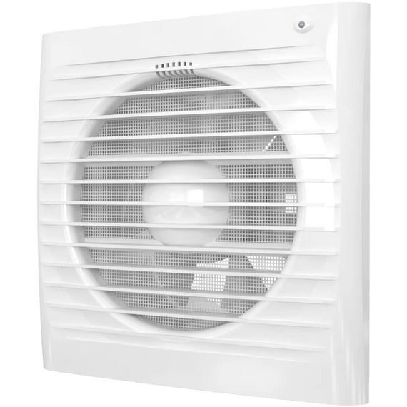 Осевой вытяжной вентилятор с сеткой и датчиком влажности ERA 5S HT D125 White