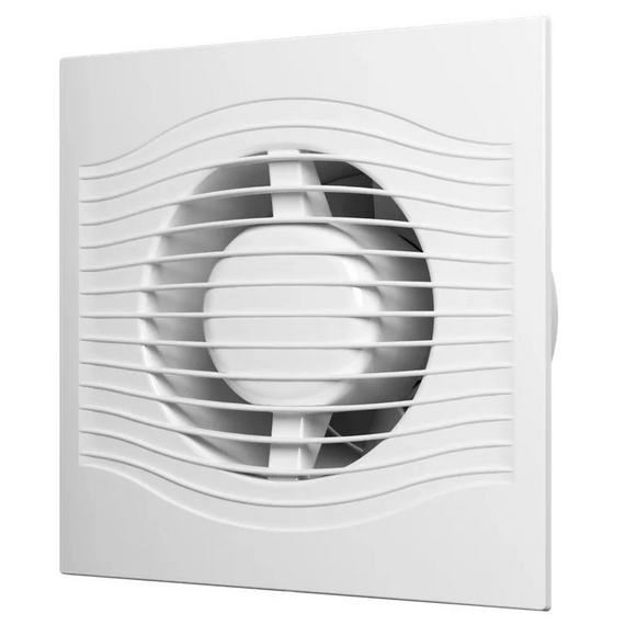 Осевой вытяжной вентилятор с обратным клапаном DICITI SLIM 4C D100 White
