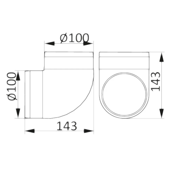 Колено круглое 90° Era 12,5ККП90 D125Колено круглое 90° Era 12,5ККП90 D125[image_num]