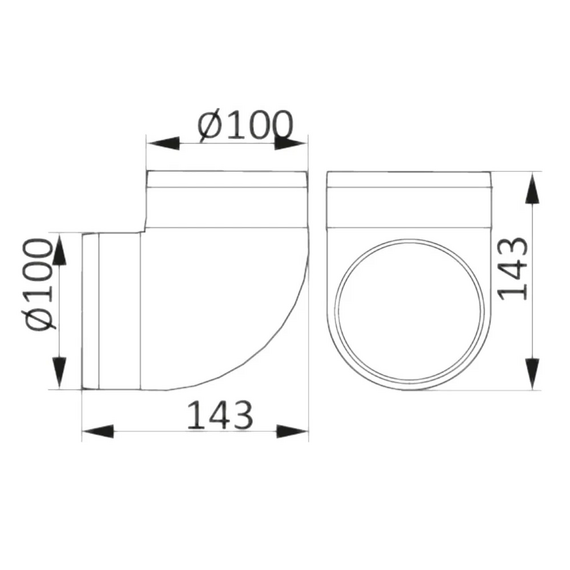 Колено круглое 90° Era 16ККП90 D160Колено круглое 90° Era 16ККП90 D160[image_num]
