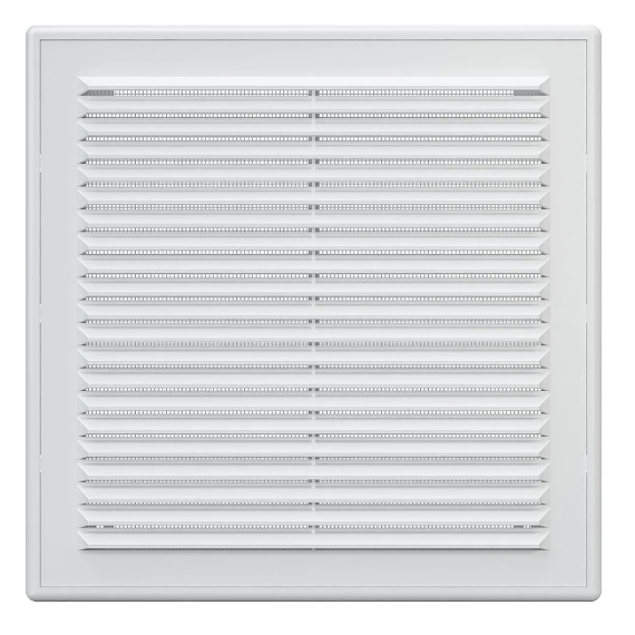 Вытяжная вентиляционная решетка с сеткой и рамкой Era 2525Р 25х25 White