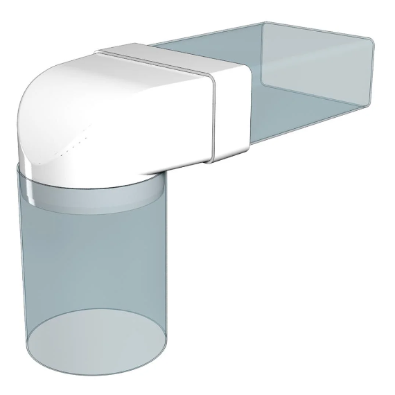 Соединитель угловой плоского воздуховода с круглым 90° 6х12 д.100Соединитель угловой плоского воздуховода с круглым 90° 6х12 д.100[image_num]