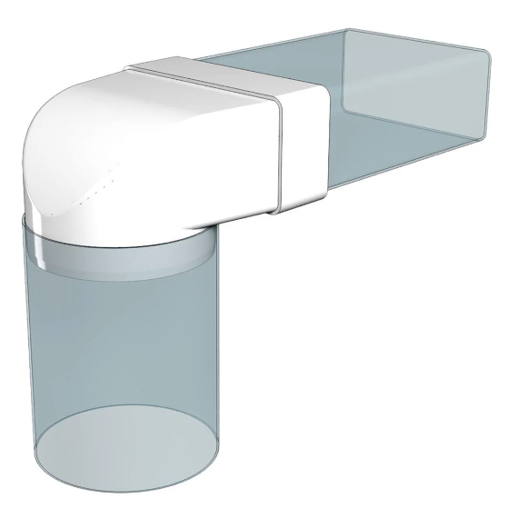 Соединитель угловой плоского воздуховода с круглым 90° 6х20 д.160Соединитель угловой плоского воздуховода с круглым 90° 6х20 д.160[image_num]