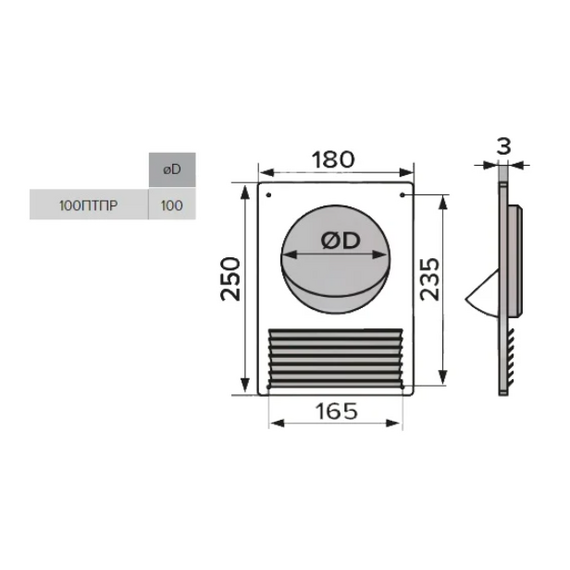 Площадка торцевая пластиковая с решеткой 18х25, d.110 ЭраПлощадка торцевая пластиковая с решеткой 18х25, d.110 Эра[image_num]