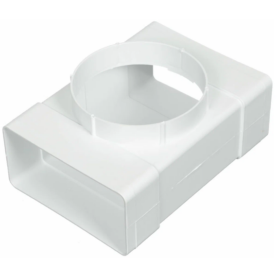 Соединитель плоских каналов с выходом на круглый 5,5х11 д.100ЭраСоединитель плоских каналов с выходом на круглый 5,5х11 д.100Эра[image_num]