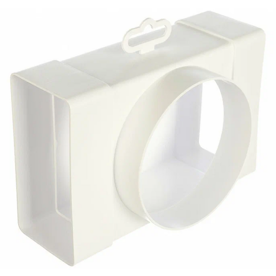 Соединитель плоских каналов с выходом на круглый 6х20 д.160ЭраСоединитель плоских каналов с выходом на круглый 6х20 д.160Эра[image_num]