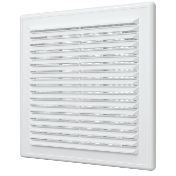 Вытяжная вентиляционная решетка с сеткой и рамкой Auramax A1515R 15х15 White