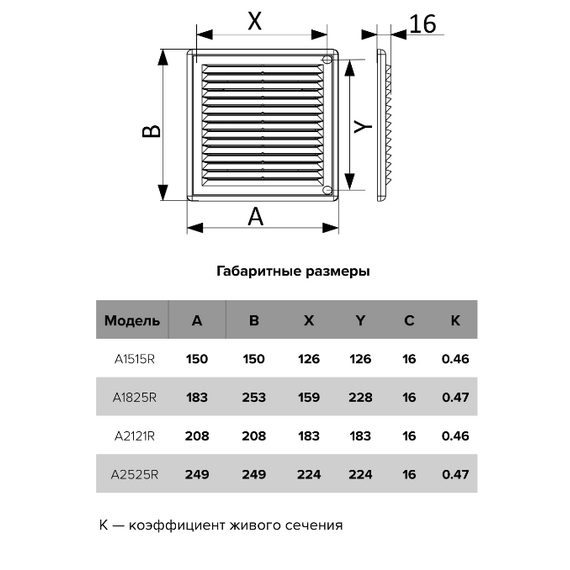 Вытяжная вентиляционная решетка с сеткой Auramax A2121R 21x21 WhiteВытяжная вентиляционная решетка с сеткой Auramax A2121R 21x21 White[image_num]