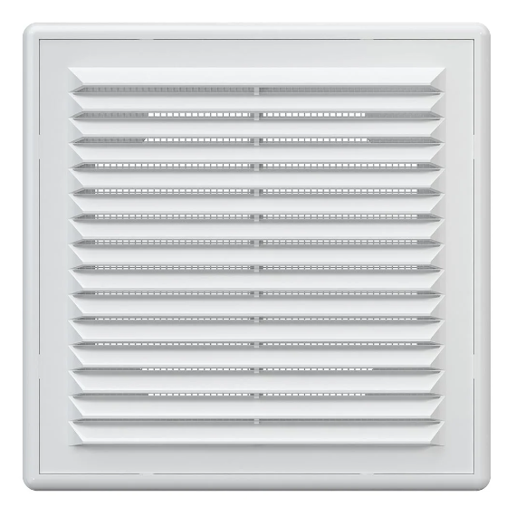 Вытяжная вентиляционная решетка с сеткой и рамкой Era 1515Р 15х15 White