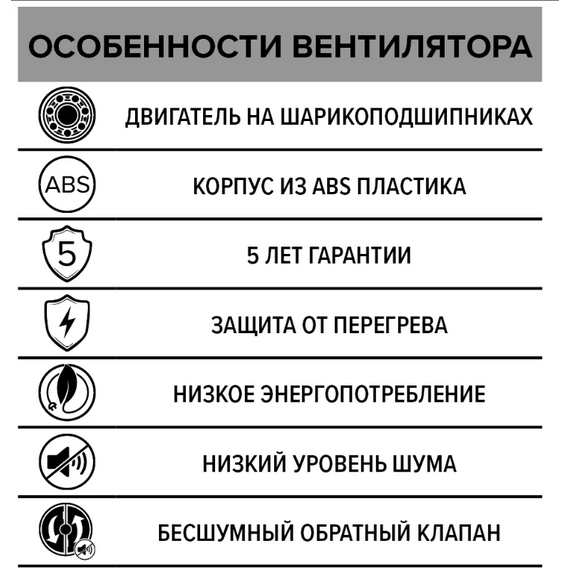 Осевой вытяжной вентилятор с обратным клапаном DICITI BREEZE 5C D125 WhiteОсевой вытяжной вентилятор с обратным клапаном DICITI BREEZE 5C D125 White[image_num]