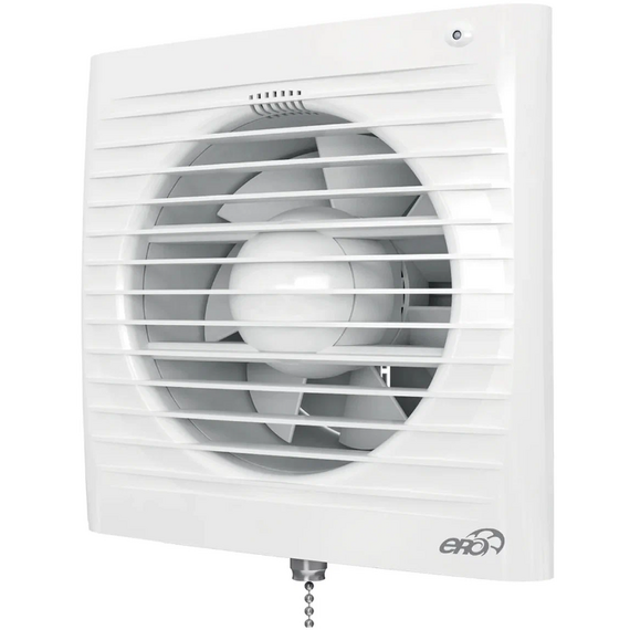 Осевой вытяжной вентилятор с сеткой и шнурком ERA 5S-02 D125 White