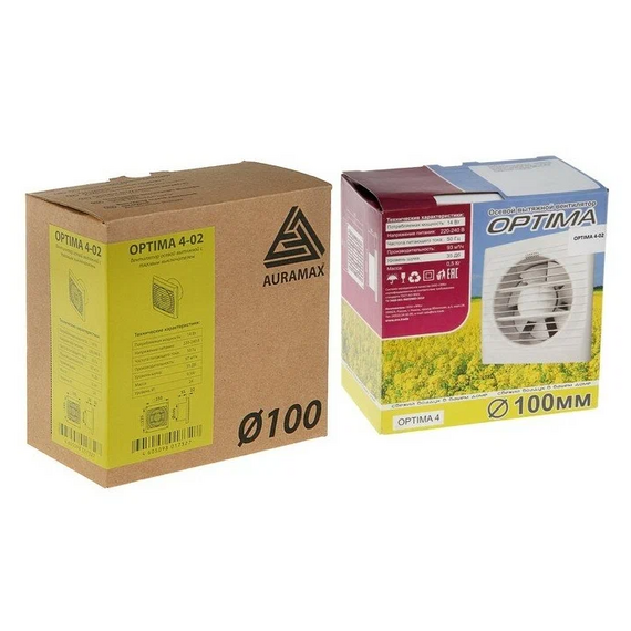 Осевой вытяжной вентилятор с выключателем Auramax Optima 4-02 D100 WhiteОсевой вытяжной вентилятор с выключателем Auramax Optima 4-02 D100 White[image_num]