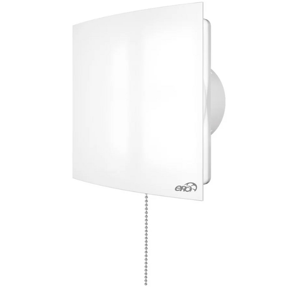 Осевой вытяжной вентилятор с обратным клапаном и выключателем ERA Quadro 4C-02 D100 White