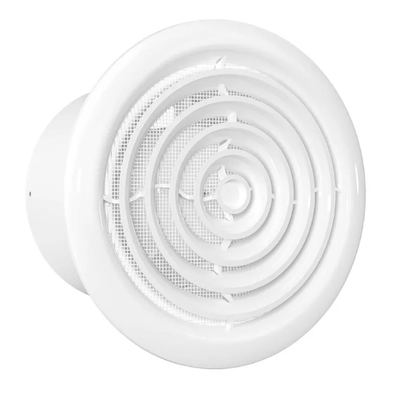 Осевой вытяжной потолочный вентилятор с сеткой Auramax RF 5S D125 White