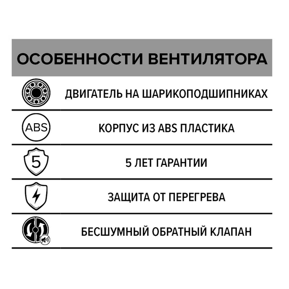 Осевой вытяжной вентилятор с обратным клапаном DICITI RIO 4C D100 WhiteОсевой вытяжной вентилятор с обратным клапаном DICITI RIO 4C D100 White[image_num]