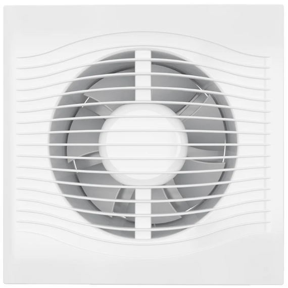 Осевой вытяжной вентилятор с обратным клапаном DICITI SLIM 6C D150 White