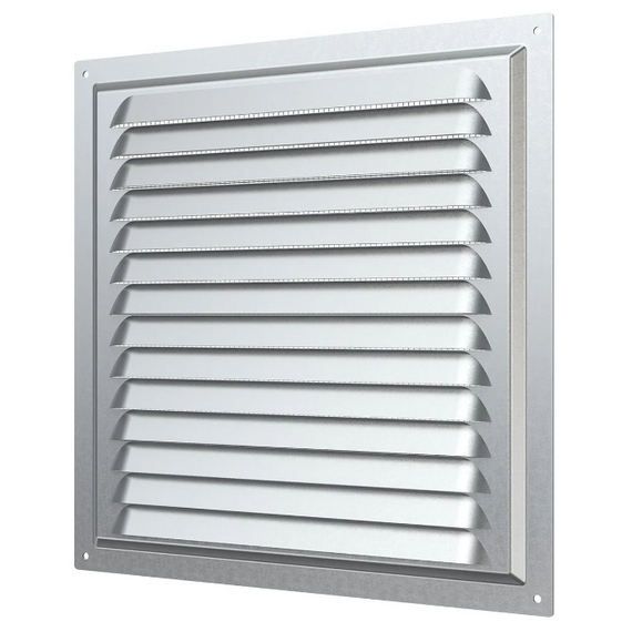 Вытяжная стальная вентиляционная решетка с сеткой Era 3030МЦ 30х30 Silver