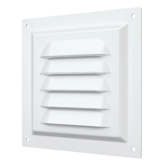Вытяжная стальная вентиляционная решетка с сеткой Era 1212МЭ 12x12 White