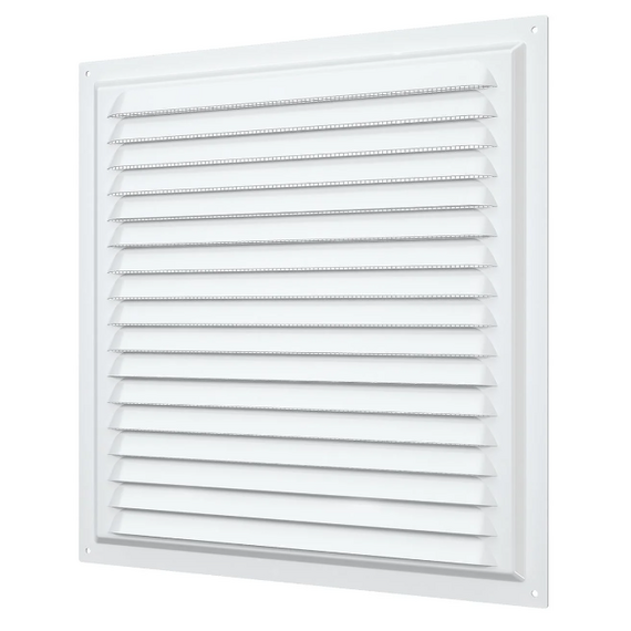 Вытяжная стальная вентиляционная решетка с сеткой Era 3030МЭ 30х30 White