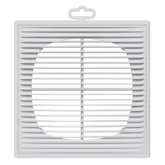 Вытяжная вентиляционная решетка из АБС-пластика с рамкой и сеткой Era 2121П 21х21 White