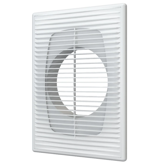 Вытяжная вентиляционная решетка из АБС-пластика с рамкой и фланцем Era 1825П12Ф 18х25 D125 White