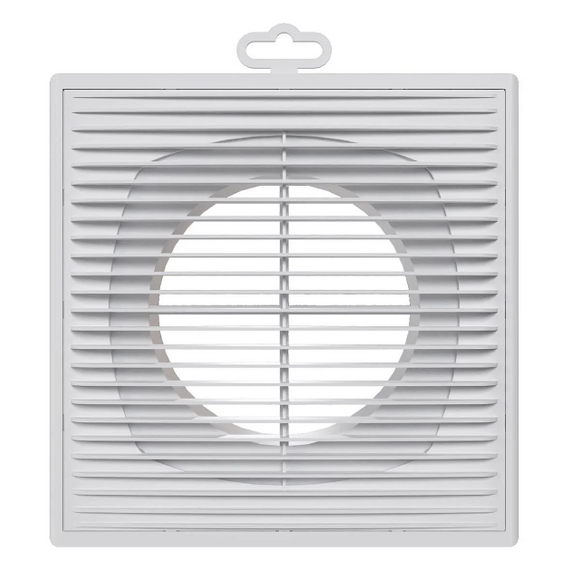 Вытяжная вентиляционная решетка из АБС-пластика с рамкой и фланцем Era 2121П12Ф 21х21 D125 WhiteВытяжная вентиляционная решетка из АБС-пластика с рамкой и фланцем Era 2121П12Ф 21х21 D125 White[image_num]