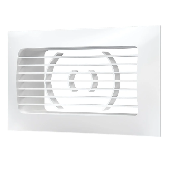 Вытяжная вентиляционная решетка из АБС-пластика с фланцем Era 612РСФ 15х9 White