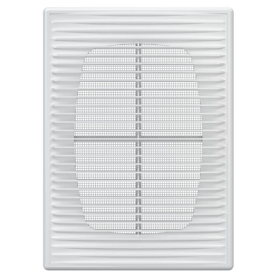Вытяжная вентиляционная решетка из АБС-пластика с рамкой и сеткой Aluvent 1825PVR 18x25 White