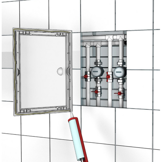 Ревизионный люк стенной dark gray metal Л2040 ЭраРевизионный люк стенной dark gray metal Л2040 Эра[image_num]