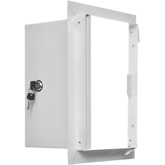 Ревизионный люк металл. с замком 400 х 400