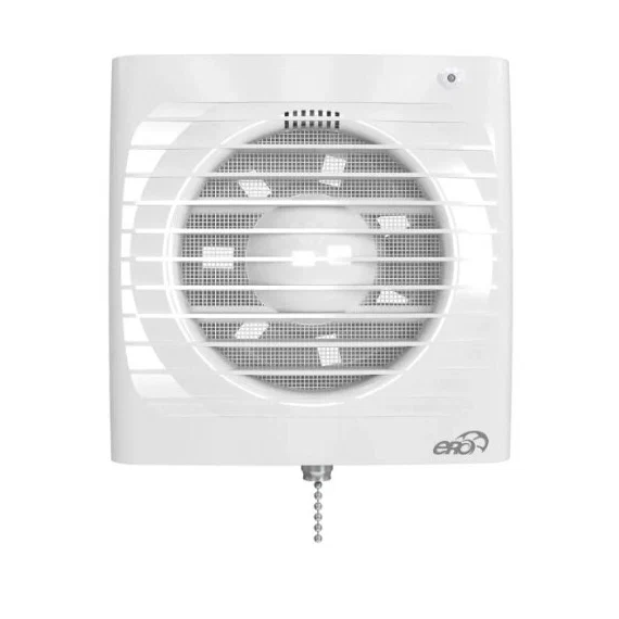Осевой вытяжной вентилятор с сеткой и шнурком ERA 6S-02 D150 White