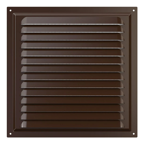 Вытяжная стальная вентиляционная решетка с сеткой Era 2525МЭ 25x25 Brown