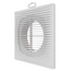 Вытяжная вентиляционная решетка из АБС-пластика с рамкой и фланцем Era 2121П12Ф 21х21 D125 White
