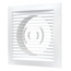 Вытяжная вентиляционная решетка из АБС-пластика с фланцем Era 1515РС10Ф 15х15 D100 White